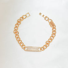 Micro Pave Iced Cuban Link Chain Bracelet - Gold and Silver Plated Bracelet Gift for her