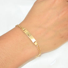 Baby ID Bracelets-Figaro Style- Cuban Style ID Bracelet - Gold Plated Bracelet-6