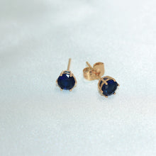 Multi Color Birthstone Studs - Gold Plated Dainty Minimalist Stackable Earrings for her