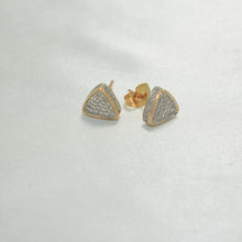 Multishaped CZ Earrings Gold Plated Stud Earrings Unisex Studs Special Gift