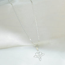 Witch Knot Pendant 925 Sterling Silver Necklace, nudo de bruja