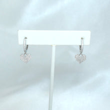 Sterling Silver Multi Color Stone Heart Necklace and Earring Jewelry Set