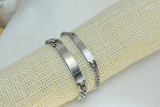 Men's Cuban Link ID Bracelet • Stainless Steel ID Bracelet for Men and Women • Cuban Link Bracelet • Gift