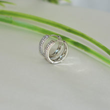 Silver Plated Paved Huggies Hoops - CZ Sparkling Minimalist Earrings Perfect for Everyday Look