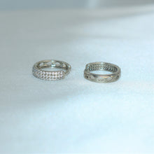 Silver Plated Paved Huggies Hoops - CZ Sparkling Minimalist Earrings Perfect for Everyday Look