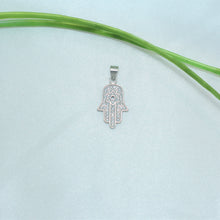 Hamsa Hand Pendant with Star of David Necklace - 925 Sterling Silver Necklace - Protection Jewelry