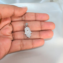 Hamsa Hand Pendant with Star of David Necklace - 925 Sterling Silver Necklace - Protection Jewelry