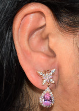 Colorful Red White Green Pink Tear Drop Earrings Gold Plated Dangly Statement Studs