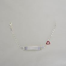 Sterling Silver Baby Evil Eye ID Bracelet Heart EvilEye Customized Bracelet-5.5