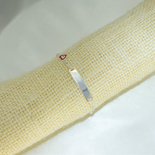 Sterling Silver Baby Evil Eye ID Bracelet Heart EvilEye Customized Bracelet-5.5