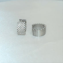 Micro Pave Huggie Earrings, Silver Plated CZ Dainty Hoop Earrings, Gift For Her