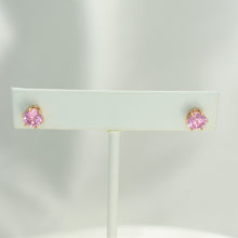 Multi Color Birthstone Studs - Gold Plated Dainty Minimalist Stackable Earrings for her