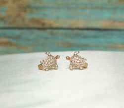 Sea Turtle Huggies • Small Tortuga Gold Hoops • Turtle Charm Earrings • Gold Plated Huggies Hoops • Gift for her