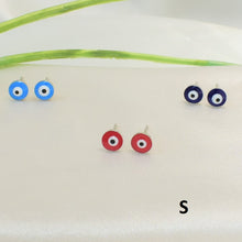 Evil Eye Stud Earrings 925 Sterling Silver Ojo Protection Studs Gift For Her