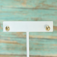 14K Solid Yellow Gold Ball Earrings, Dainty Screw Back Studs For Her( 3mm-6mm )