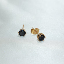 Multi Color Birthstone Studs - Gold Plated Dainty Minimalist Stackable Earrings for her
