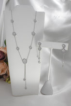 Sterling Silver Flower Earrings Bracelet and Necklace Jewelry Set Gift For Her