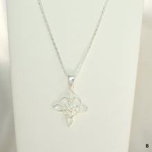 Witch Knot Celtic Pendant, 925 Sterling Silver Dangly Earrings Nudo de Bruja Aretes Jewelry Set