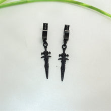 Stainless Steel Silver Dagger Earrings
