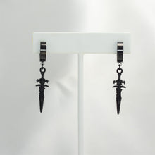 Stainless Steel Silver Dagger Earrings