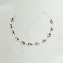 Blue Evil Eye Bracelet, Charm Bracelet, Protection Ojo Pulsera Gift for her-7.5