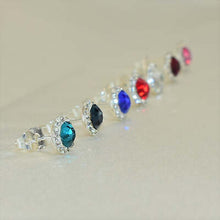 Tiny Cubic Zirconia Stud Earrings, 925 Silver Stud Earrings