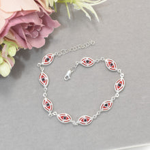 Red Evil Eye Bracelet, Eye Protection Bracelet, Ojo Pulsera, Gift For her-7.5