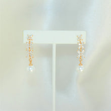 Bridal Earrings 14K Gold Plated Studs Bridal Jewelry Pearl Drop Earrings