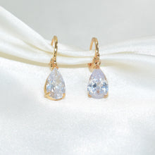 Multi Color Birthstone Dangle Drop Huggies - Gold Plated Sparkling Earrings Perfect Anniversary Gift