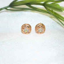 Colorful Gemstone Star Studs Gold Plated Round Earrings Dainty Stud Gift For Her