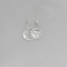 Sun Moon Pendant Sterling Silver Crescent and Sun Split Necklace Jewelry Set Best Gift
