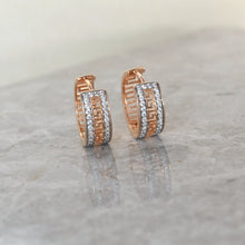 Greek Key Huggie Hoop Earrings14K Gold Plated Huggie Hoops Gift For Her