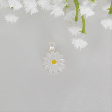 Sterling Silver Daisy flower Stud Earrings and Necklace Jewelry Set Gift For Her