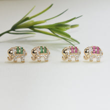 Elephant Earrings, Gold Plated Baby Elephant Studs pendientes de elefante, lucky dainty studs, Gift for her, Halloween sale