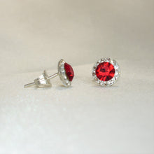 Tiny Cubic Zirconia Stud Earrings, 925 Silver Stud Earrings