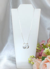 Sun Moon Pendant Sterling Silver Crescent and Sun Split Necklace Jewelry Set Best Gift