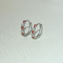 Heart Huggies,925 Silver Earrings, Multi Color Heart CZ Huggie Hoop Earrings, Gift for her