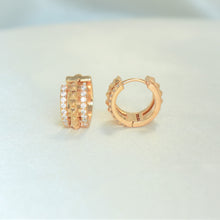 Round 14K Gold Plated Huggie Earrings, Clip on CZ Earrings , Gift for women