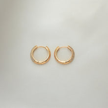 Round CZ Huggie Earring Gold Plated Hoop Earrings Gift For Her
