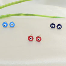Evil Eye Stud Earrings 925 Sterling Silver Ojo Protection Studs Gift For Her