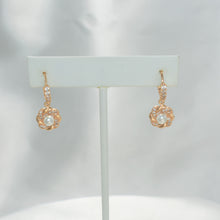 Pearl Drop Huggie Earrings Gold Plated CZ Drop Hoops Bridal Hoops Gift For her