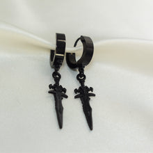 Stainless Steel Silver Dagger Earrings