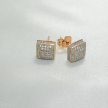Multishaped CZ Earrings Gold Plated Stud Earrings Unisex Studs Special Gift