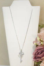 Heart Key Pendant Necklace la alma llave colgante 925 Silver CZ Love Pendant