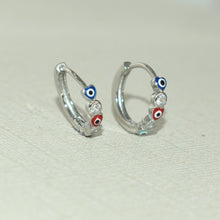 Heart Huggies,925 Silver Earrings, Multi Color Heart CZ Huggie Hoop Earrings, Gift for her