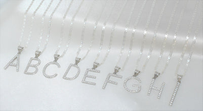 Letter Pendant Dijes de Plata 925 Sterling Silver Alphabets Pendants A-Z Initials