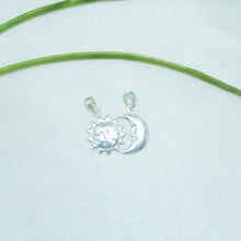 Sun Moon Pendant Sterling Silver Crescent and Sun Split Necklace Jewelry Set Best Gift