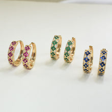 Clover earrings, mini hoops huggies minimalist daisy flowers small earrings, Small Crystal Hoops, Four-leaf Clover Earrings, women earrings