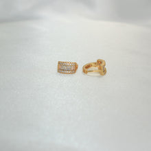 Baguette Hoops - Gold Plated Small Elegant Earrings Gift for her