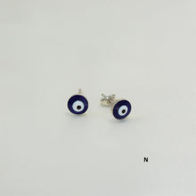 Evil Eye Stud Earrings 925 Sterling Silver Ojo Protection Studs Gift For Her